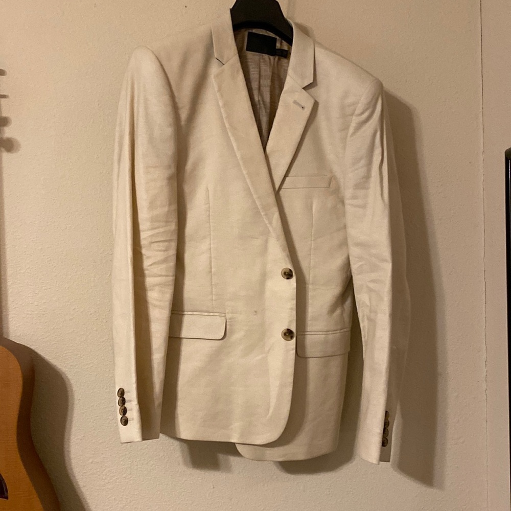 ASOS mens 42 cream linen suit jacket
